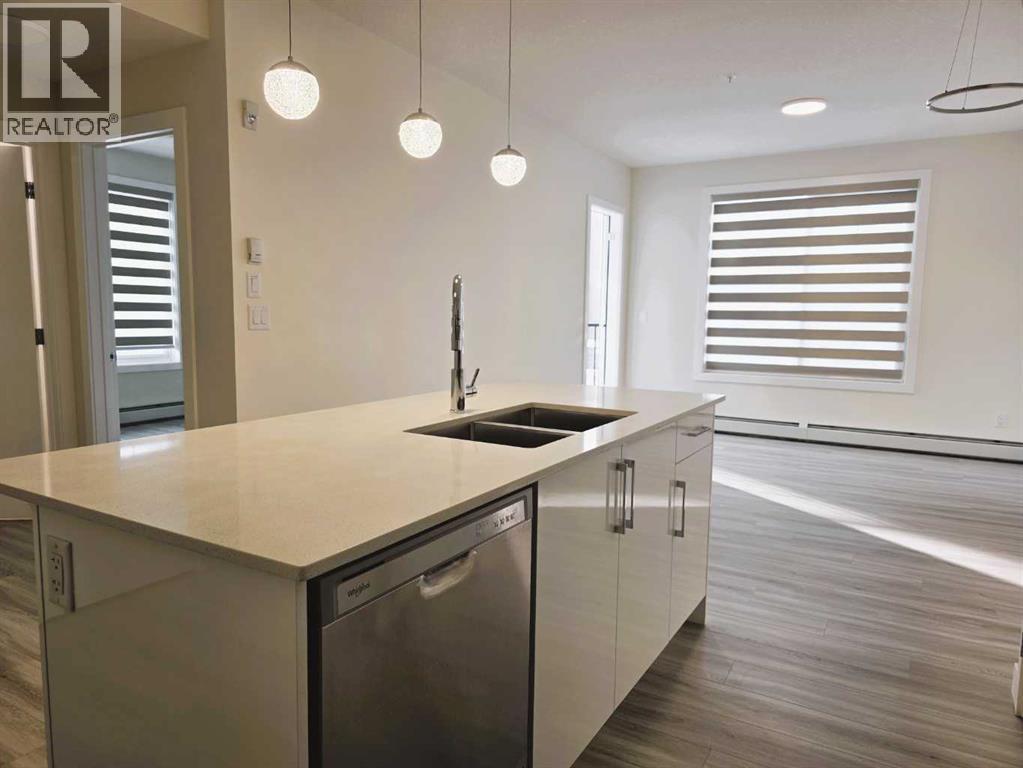 2220, 15 Skyview Point Crescent, Calgary, AB - Indoor Photo Showing Kitchen With Double Sink With Upgraded Kitchen