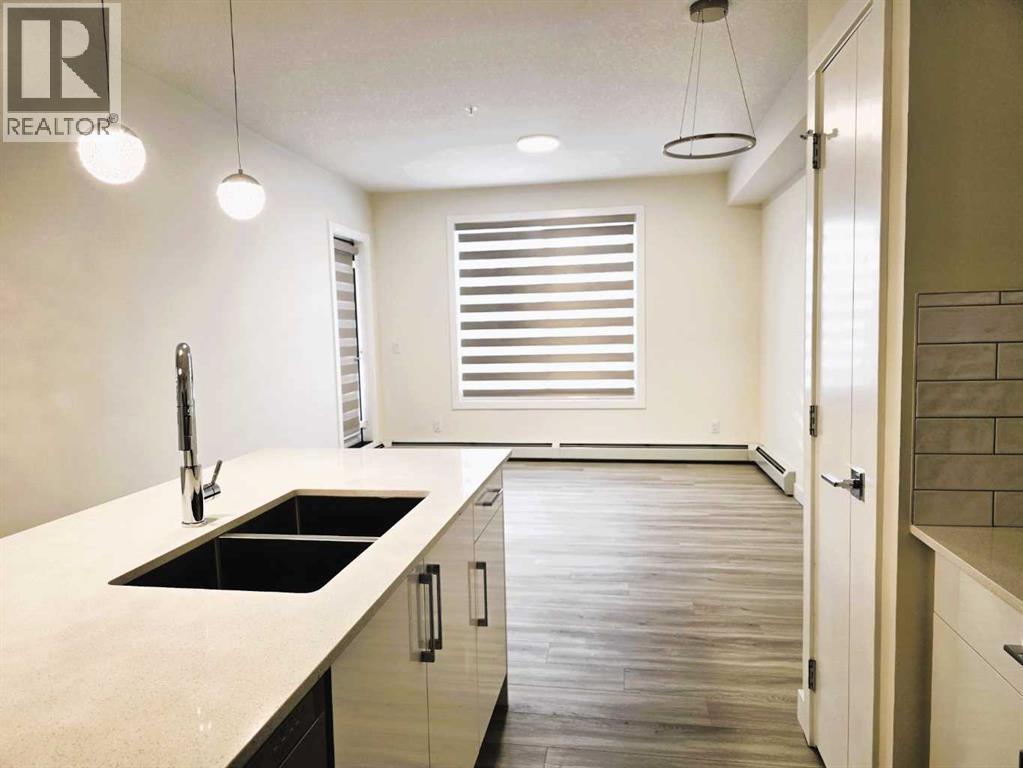 2220, 15 Skyview Point Crescent, Calgary, AB - Indoor Photo Showing Kitchen With Double Sink