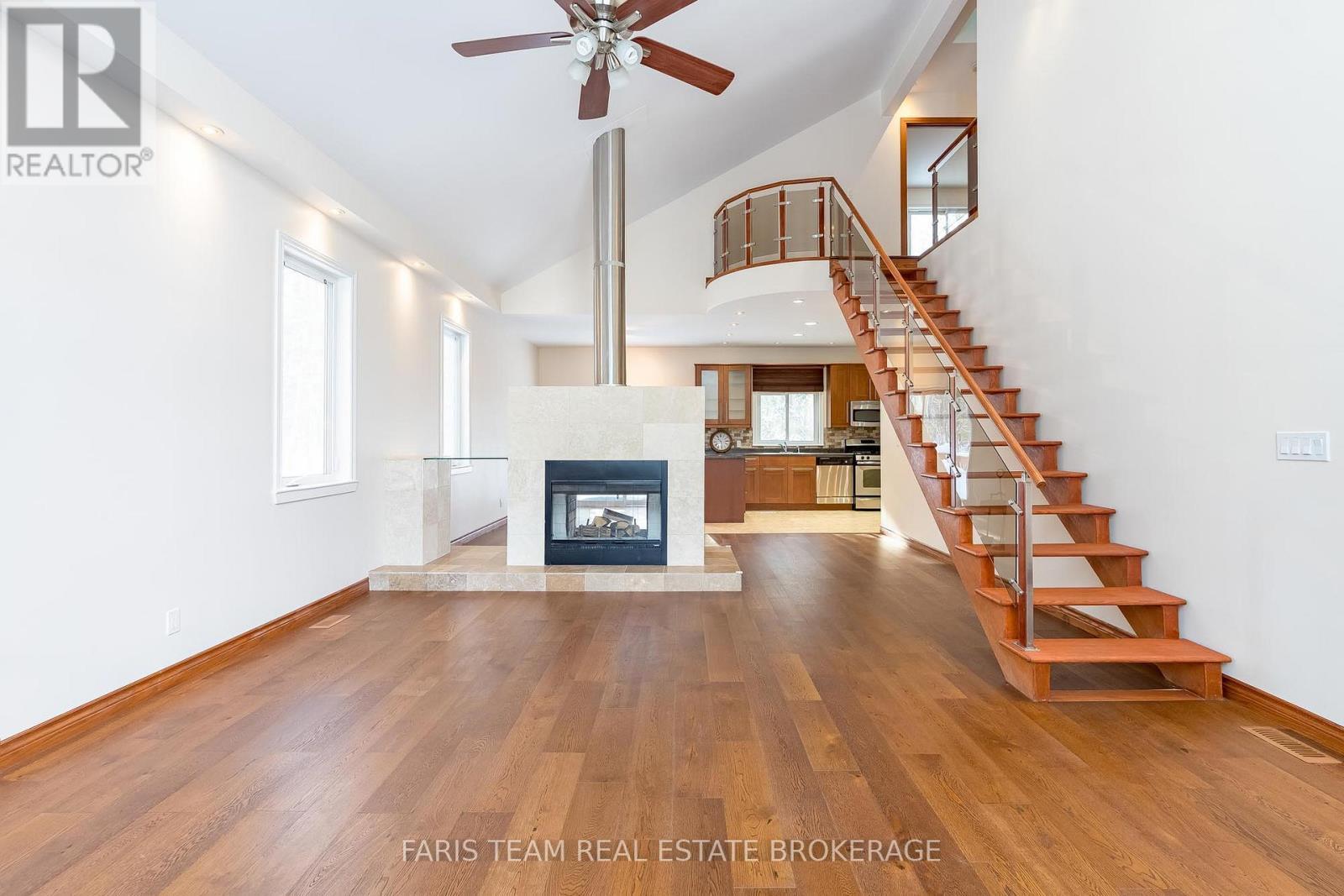 2384 Champlain Road, Tiny, ON - Indoor With Fireplace