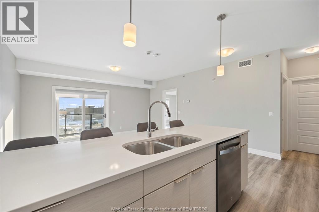 728 Brownstone Drive Unit# 201, Tecumseh, ON - Indoor Photo Showing Kitchen With Double Sink