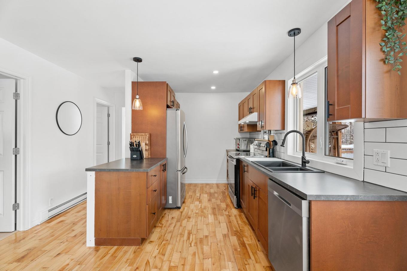 Kitchen - 1735 Ch. Du 1Er-Rang, Sainte-Lucie-Des-Laurentides, QC - Indoor Photo Showing Kitchen With Double Sink