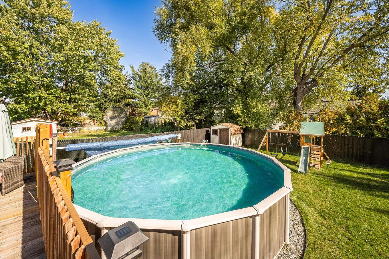 Piscine - 995 Rue Coderre, Longueuil (Saint-Hubert), QC - Outdoor With Above Ground Pool With Backyard