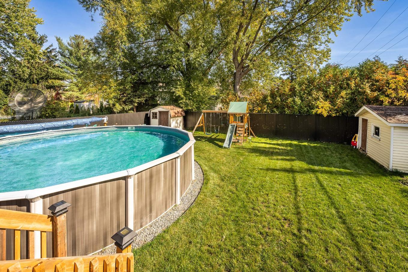 Piscine - 995 Rue Coderre, Longueuil (Saint-Hubert), QC - Outdoor With Above Ground Pool With Backyard