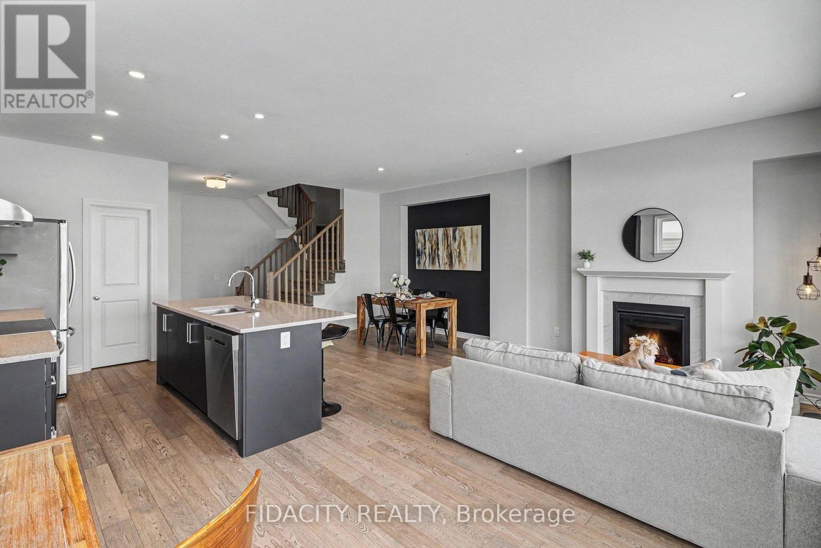 919 Antonio Farley Street, Ottawa, ON - Indoor Photo Showing Living Room With Fireplace