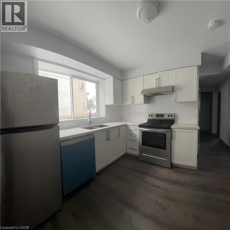 245 Mohawk Road E Unit# 6, Hamilton, ON - Indoor Photo Showing Kitchen With Double Sink