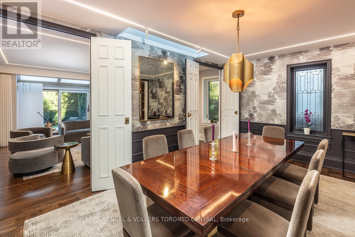 Featuring wainscotting and pocket doors - 1 Bryce Avenue, Toronto, ON - Indoor Photo Showing Dining Room
