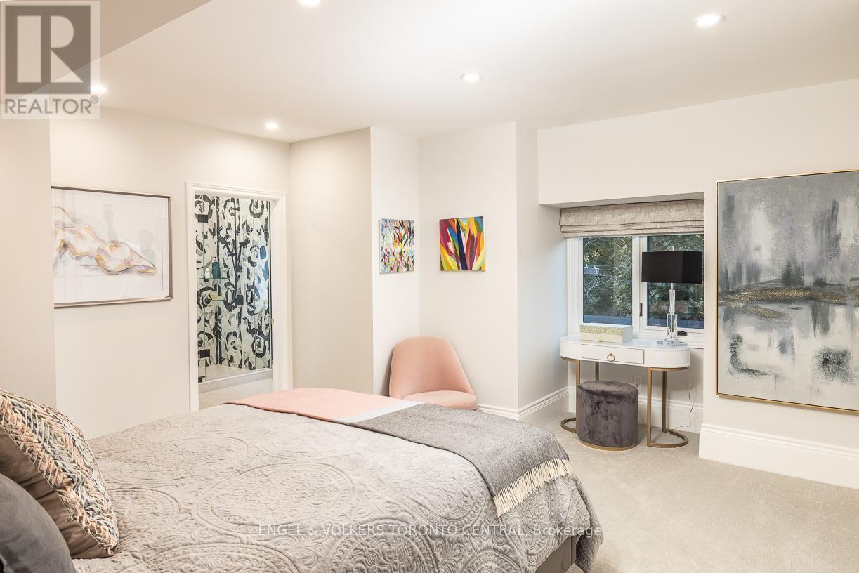Designer window coverings & wall to wall broadloom - 1 Bryce Avenue, Toronto, ON - Indoor Photo Showing Bedroom