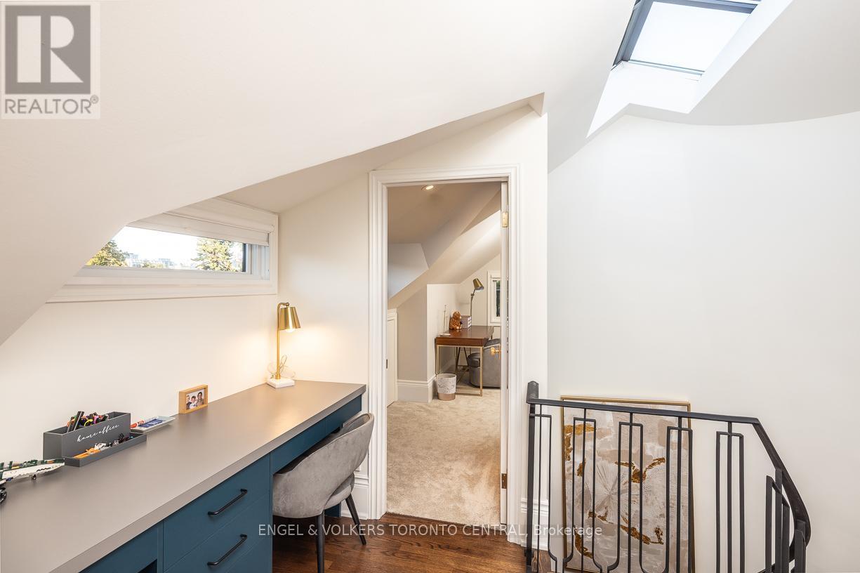 Third floor built-in study area with skylight - 1 Bryce Avenue, Toronto, ON - Indoor Photo Showing Office