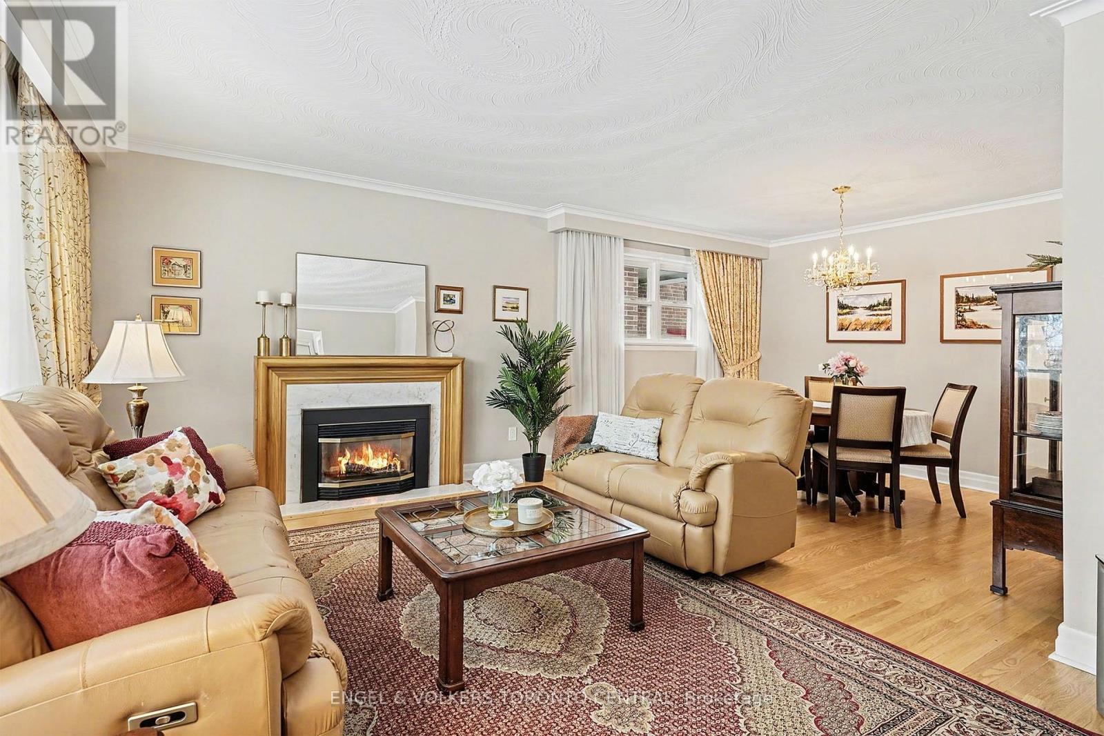 126 Pemberton Avenue, Toronto, ON - Indoor Photo Showing Living Room With Fireplace
