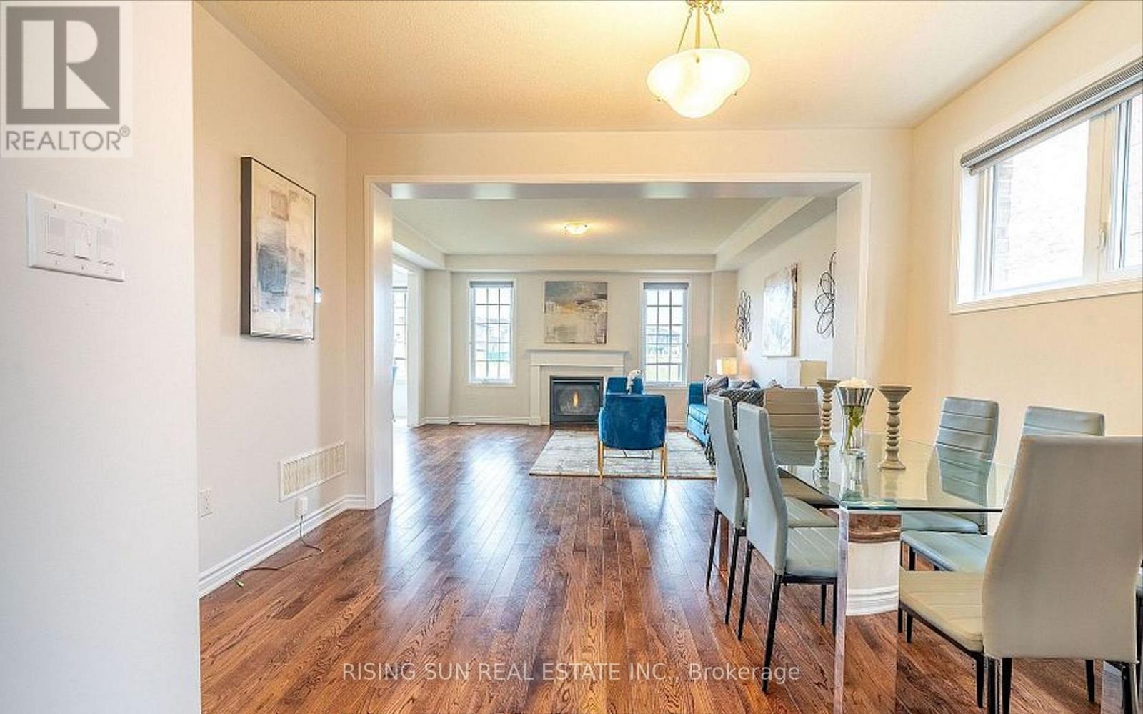 24 Herrick Drive, Brampton, ON - Indoor Photo Showing Dining Room With Fireplace