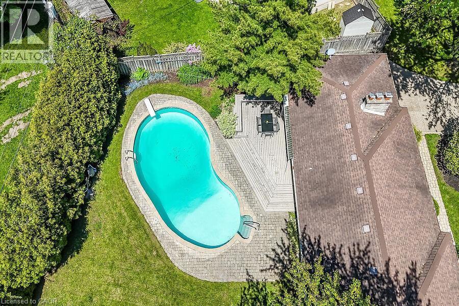 128 Oneida Boulevard, Ancaster, ON - Outdoor With In Ground Pool