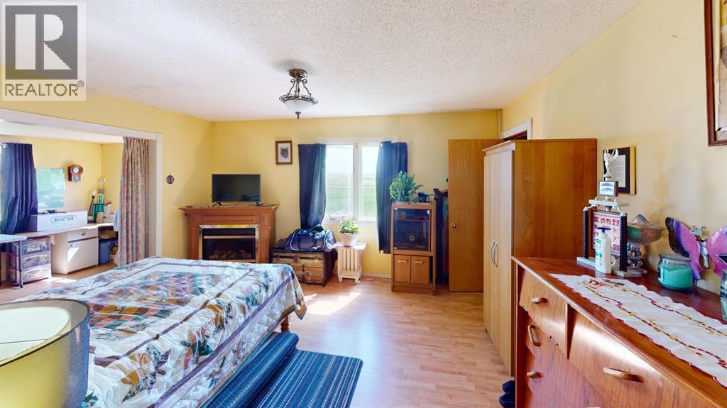 219 181043 Hwy 550 Drive, Rural Newell, County Of, AB - Indoor Photo Showing Bedroom With Fireplace