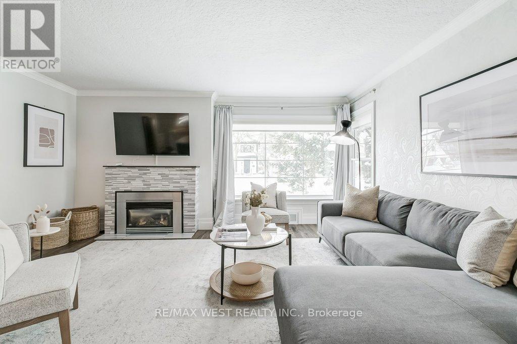 195 Berry Road, Toronto, ON - Indoor Photo Showing Living Room With Fireplace