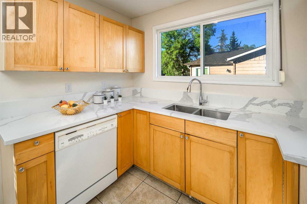20 Bernard Way Nw, Calgary, AB - Indoor Photo Showing Kitchen With Double Sink