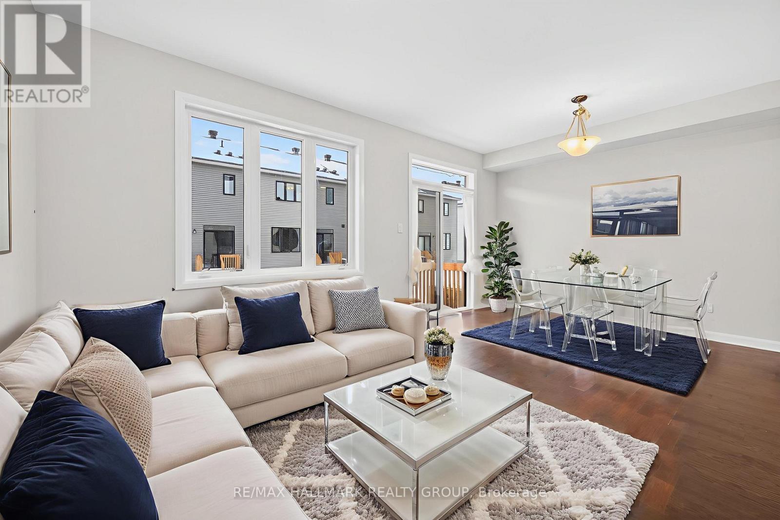 Virtually Staged - 887 Eileen Vollick Crescent, Ottawa, ON - Indoor Photo Showing Living Room