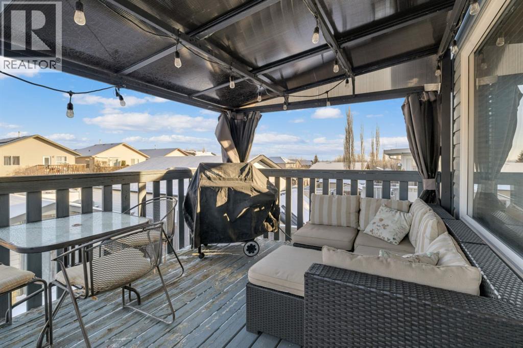 Back Deck - 10 Wilkinson Circle, Sylvan Lake, AB - Outdoor With Deck Patio Veranda With Exterior