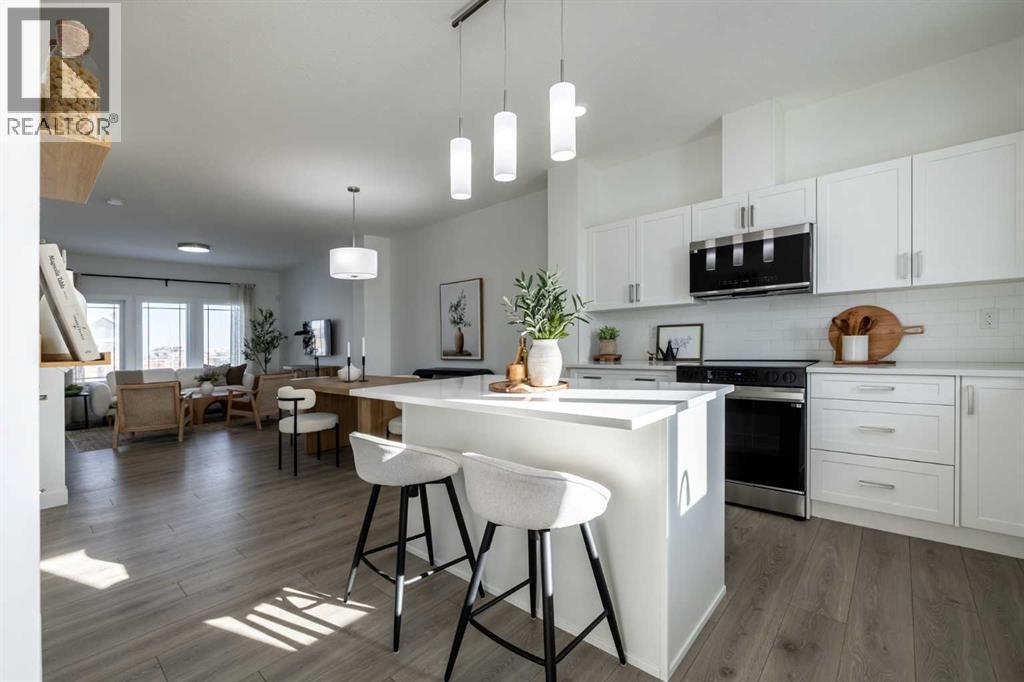 67 Appaloosa Way, Cochrane, AB - Indoor Photo Showing Kitchen With Upgraded Kitchen