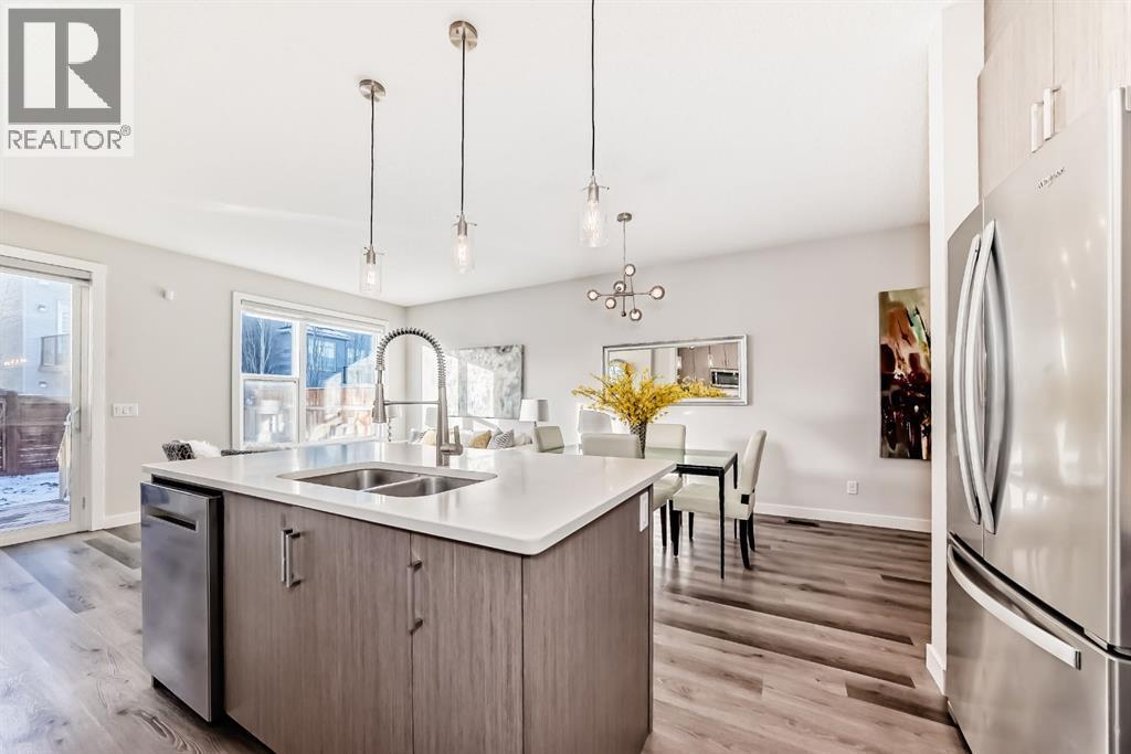 267 Sage Bluff Rise Nw, Calgary, AB - Indoor Photo Showing Kitchen With Double Sink With Upgraded Kitchen