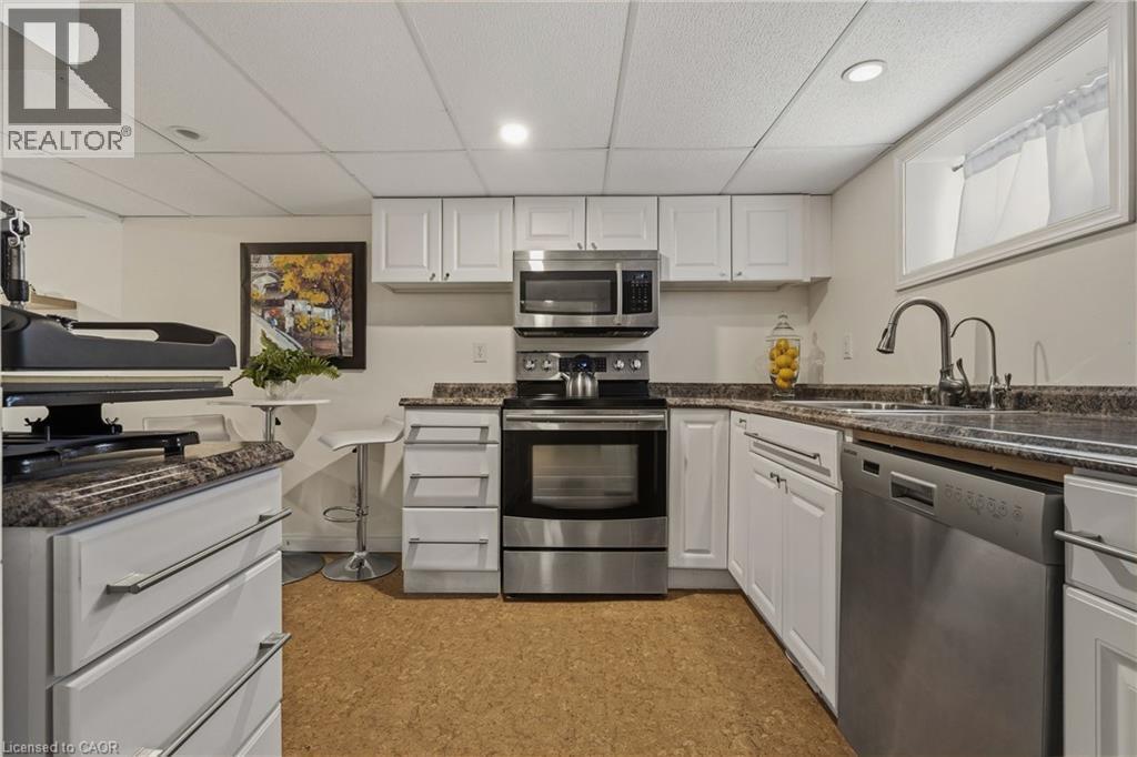 Kitchen - Basement - 56 Tolton Avenue, Hamilton, ON - Indoor Photo Showing Kitchen With Double Sink With Upgraded Kitchen