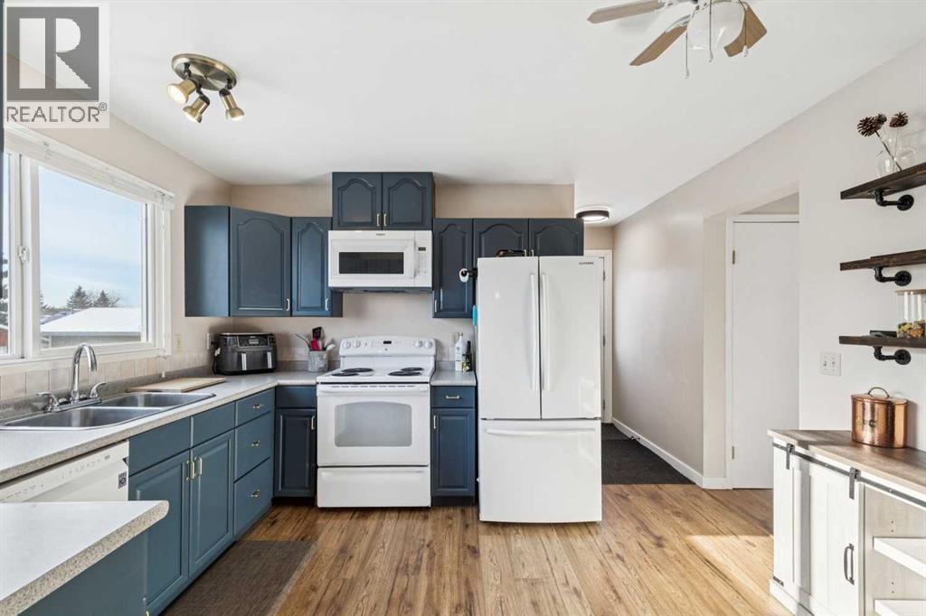 205 Acacia Drive Se, Airdrie, AB - Indoor Photo Showing Kitchen With Double Sink