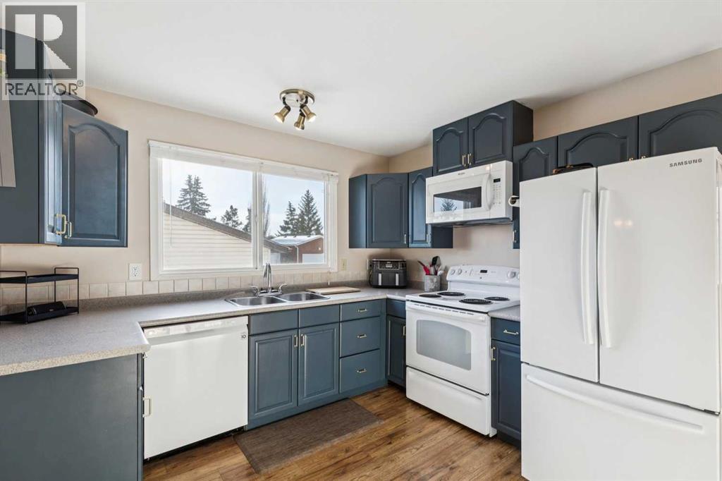 205 Acacia Drive Se, Airdrie, AB - Indoor Photo Showing Kitchen With Double Sink