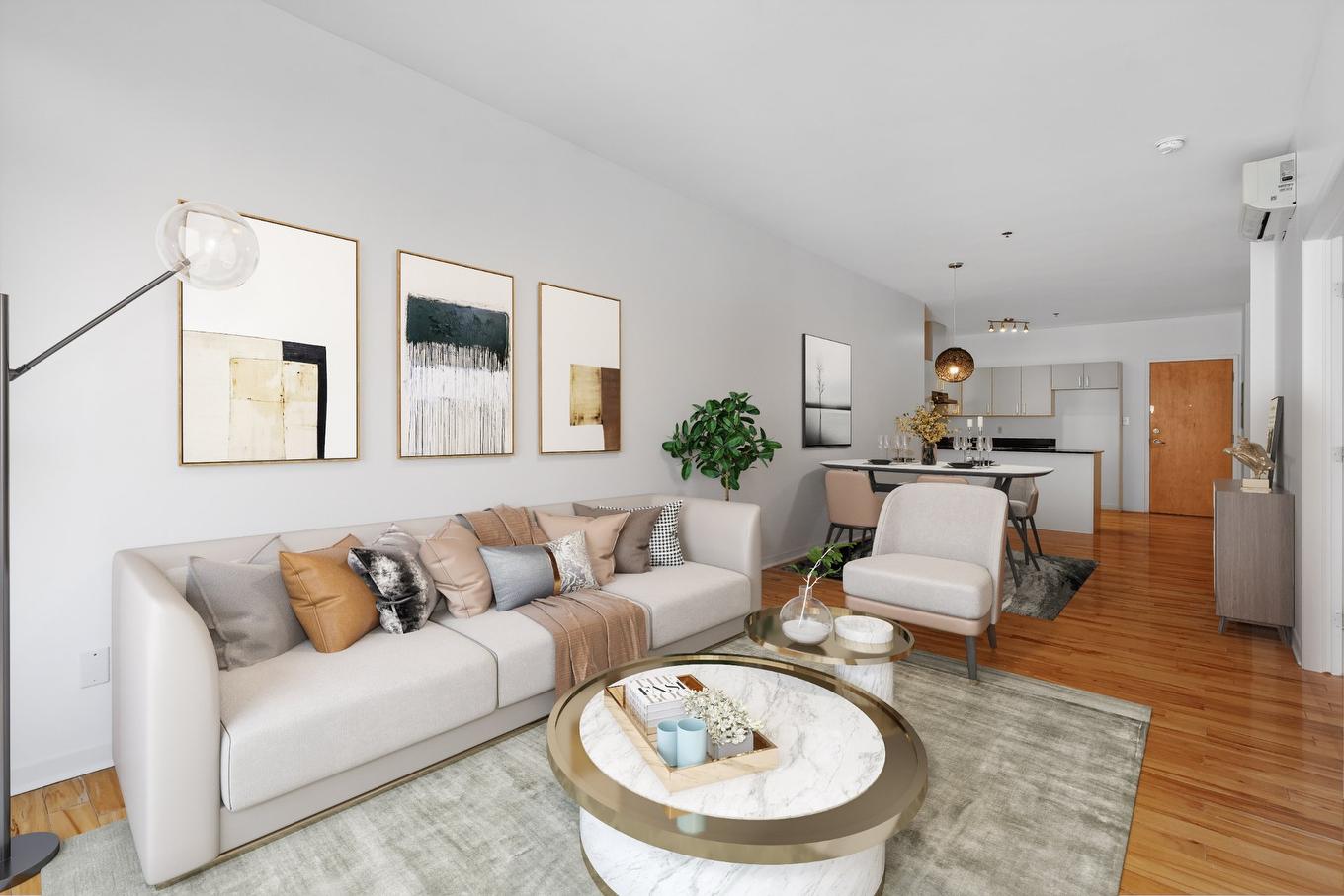 Living room - 201-3775 Rue Ontario E., Montréal (Mercier/Hochelaga-Maisonneuve), QC - Indoor Photo Showing Living Room