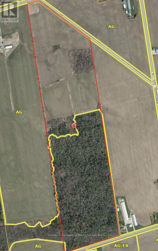 Yellow portion is EP & Red portion is Agricultural - 5509 Concession Road 7 Sunnidale, Clearview, ON