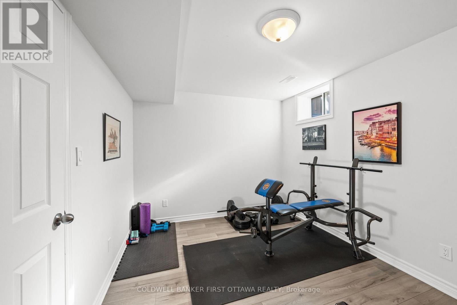 Pvt fitness/yoga room & expansive storage closet. - 20 Fieldberry Private, Ottawa, ON - Indoor Photo Showing Gym Room