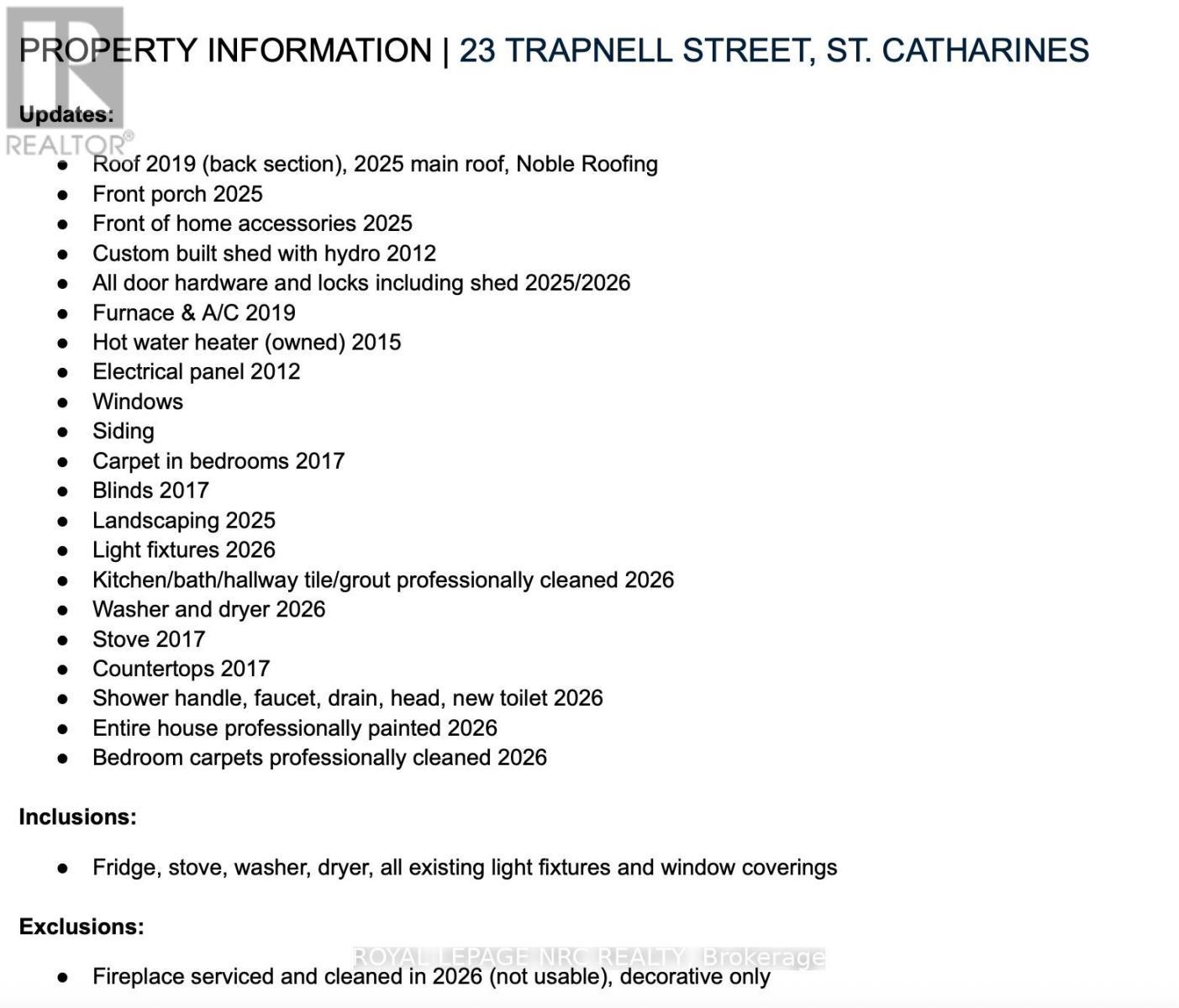 23 Trapnell Street, St. Catharines (E. Chester), ON - Other