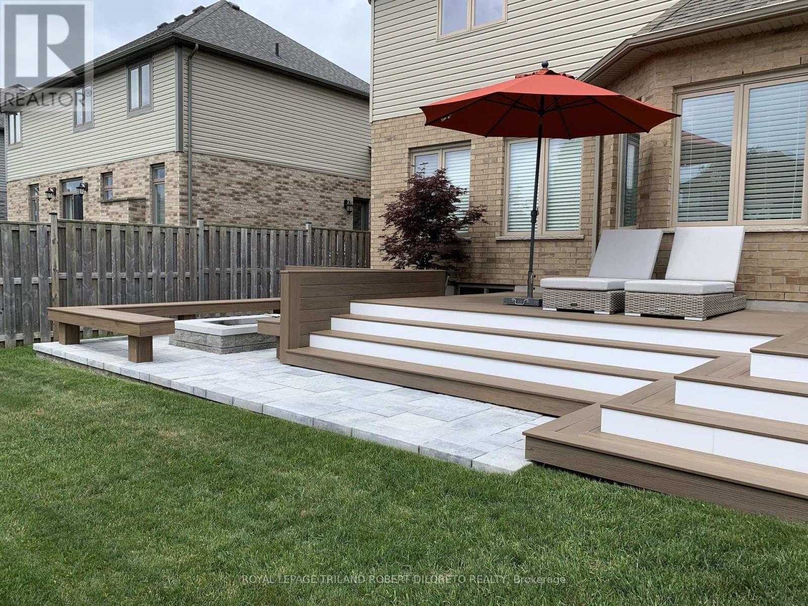 2019 - Rear yard reno's - 56 Fieldstone Crescent S, Middlesex Centre (Komoka), ON - Outdoor With Deck Patio Veranda With Exterior