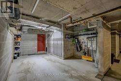Private garage with storage and hose bib -