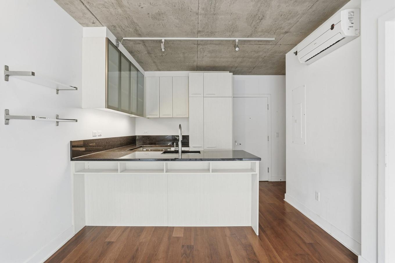 Kitchen - 409-198 Rue Ann, Montréal (Le Sud-Ouest), QC - Indoor Photo Showing Kitchen With Double Sink