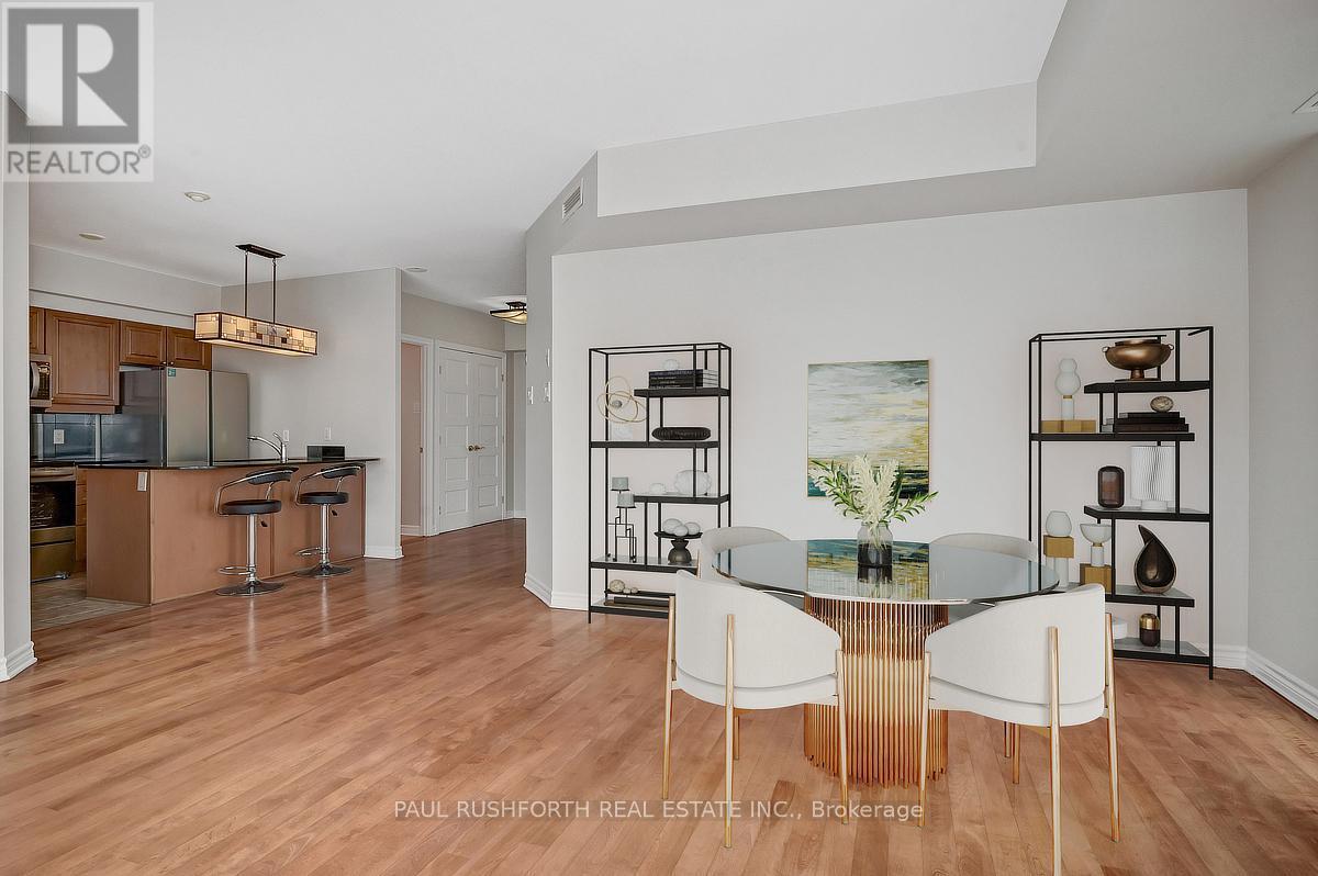 Virtually Staged-Dining Area - 2001 - 445 Laurier Avenue W, Ottawa, ON - Indoor Photo Showing Dining Room