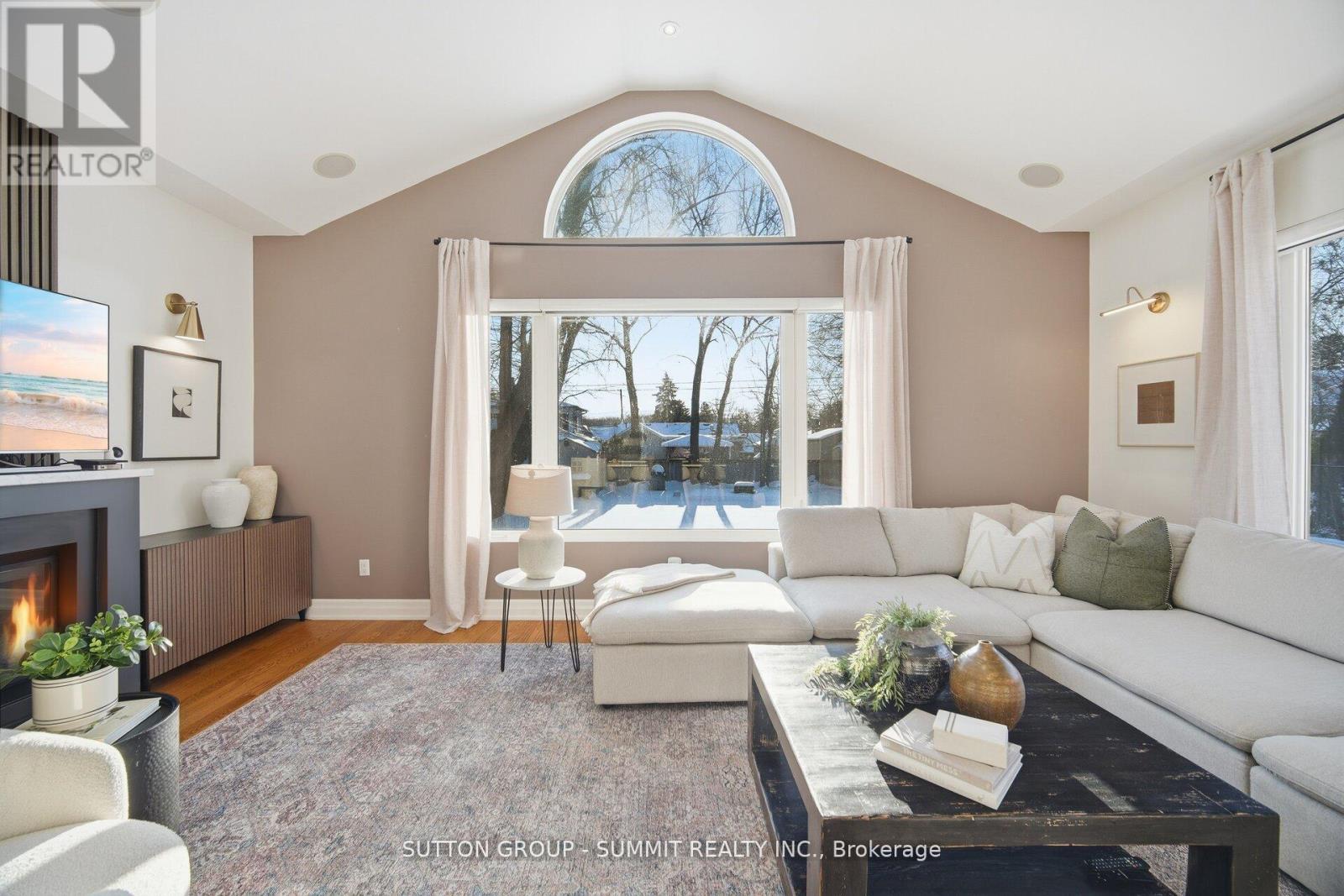 24 Joymar Drive, Mississauga, ON - Indoor Photo Showing Living Room With Fireplace