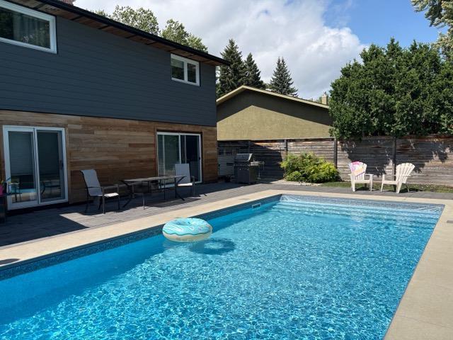 121 Aldershot Boulevard, Winnipeg, MB - Outdoor With In Ground Pool With Deck Patio Veranda