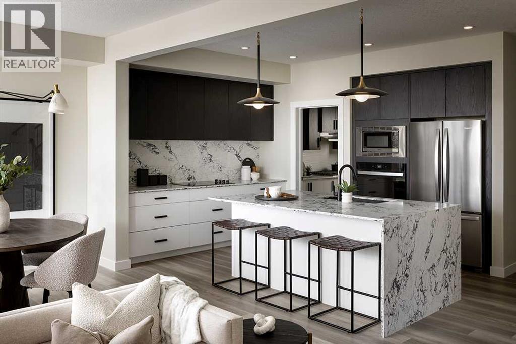 17 Amblefield View Nw, Calgary, AB - Indoor Photo Showing Kitchen With Upgraded Kitchen