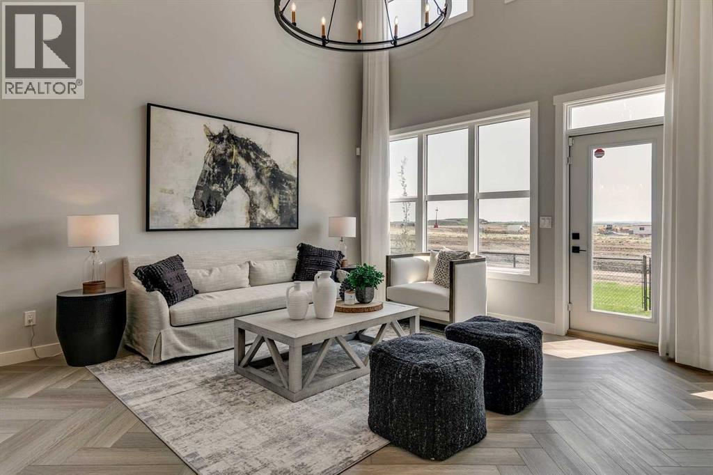 182 Setonstone Green Se, Calgary, AB - Indoor Photo Showing Living Room