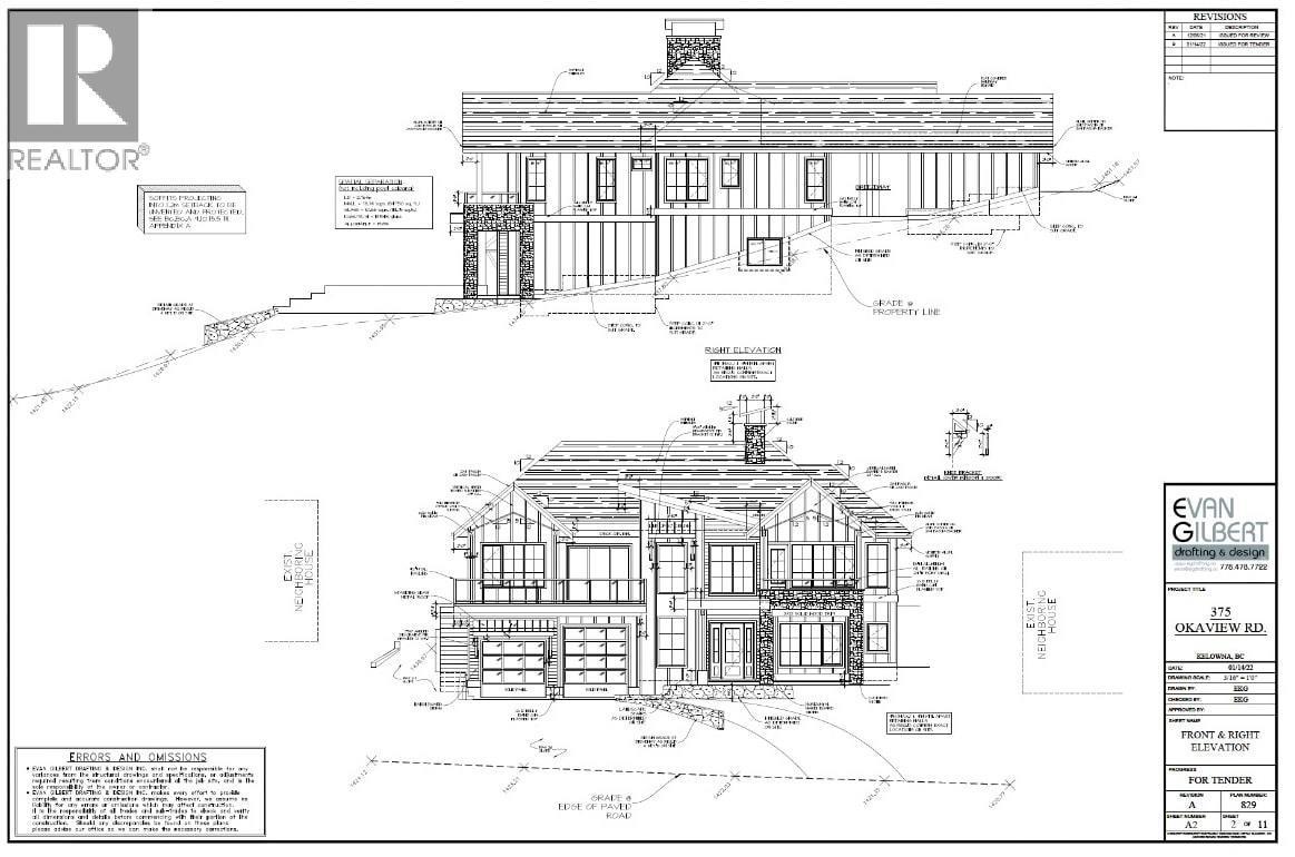 Conceptual drawing of a home that could be build on this lot. - 375 Okaview Road, Kelowna, BC