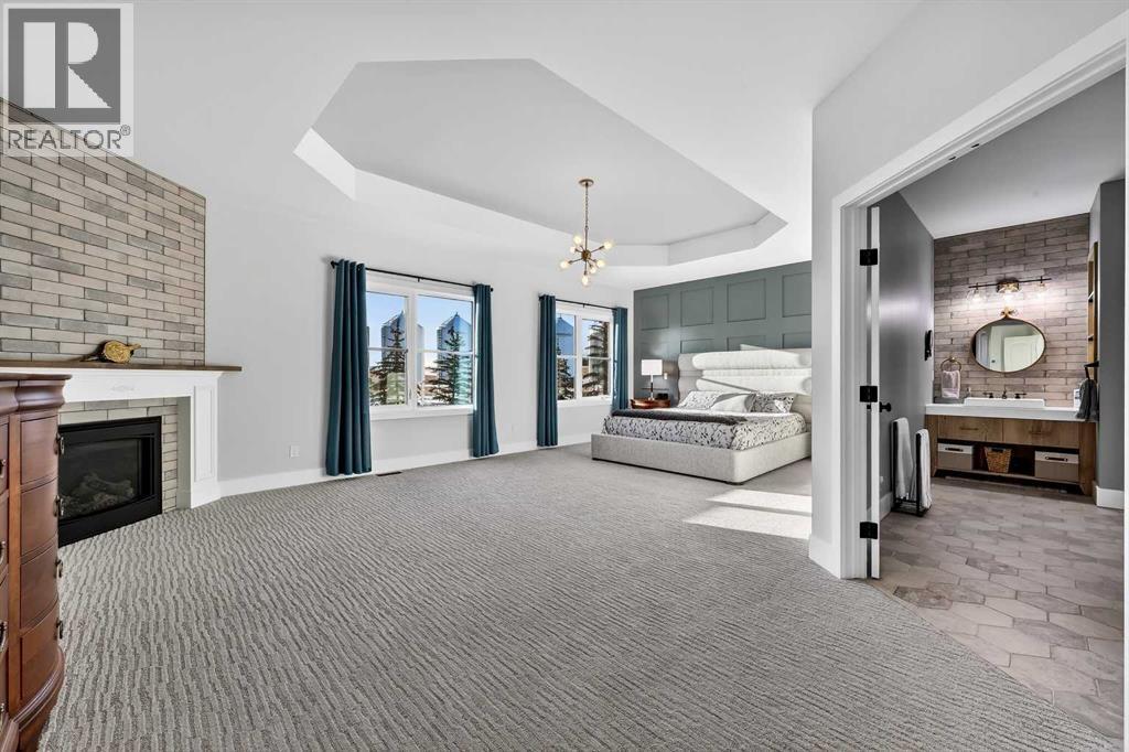 402017 23 Street W, Rural Foothills County, AB - Indoor With Fireplace