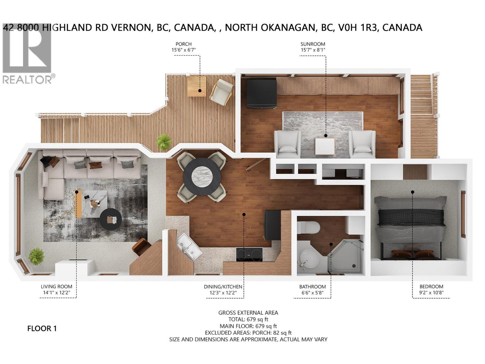 Floorplan - 8000 Highland Road Unit# 42, Vernon, BC