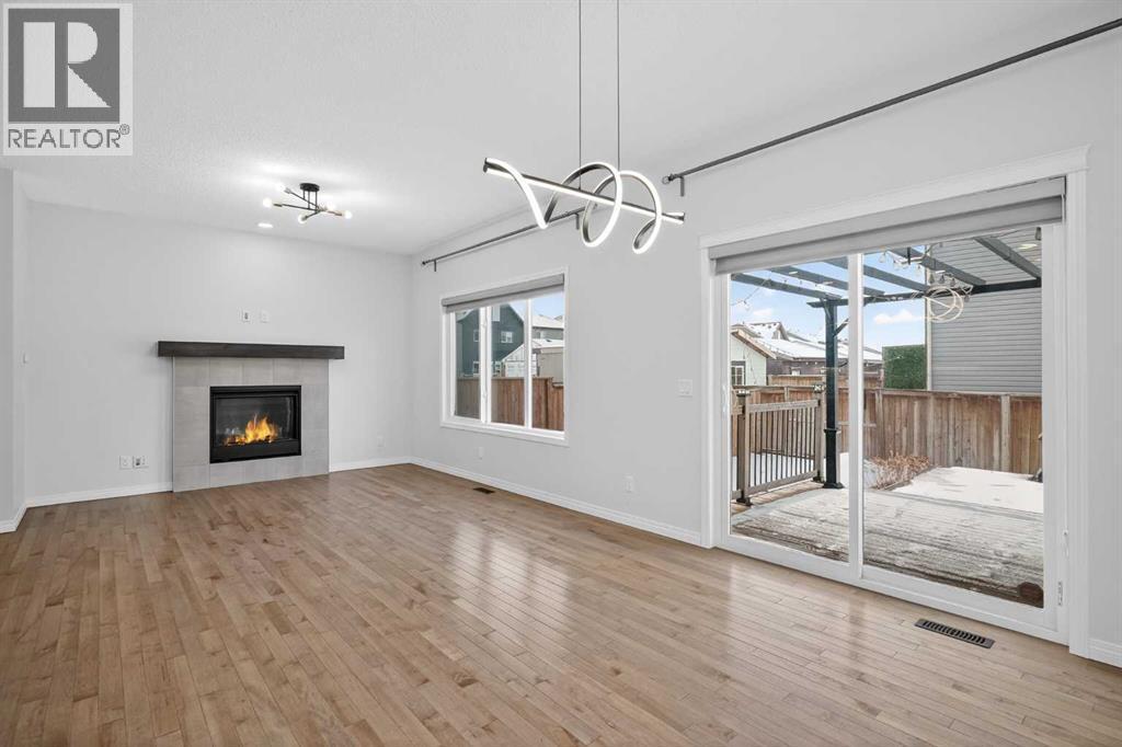 114 Walgrove Green Se, Calgary, AB - Indoor Photo Showing Living Room With Fireplace