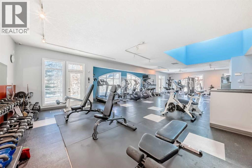 3217, 24 Hemlock Crescent Sw, Calgary, AB - Indoor Photo Showing Gym Room