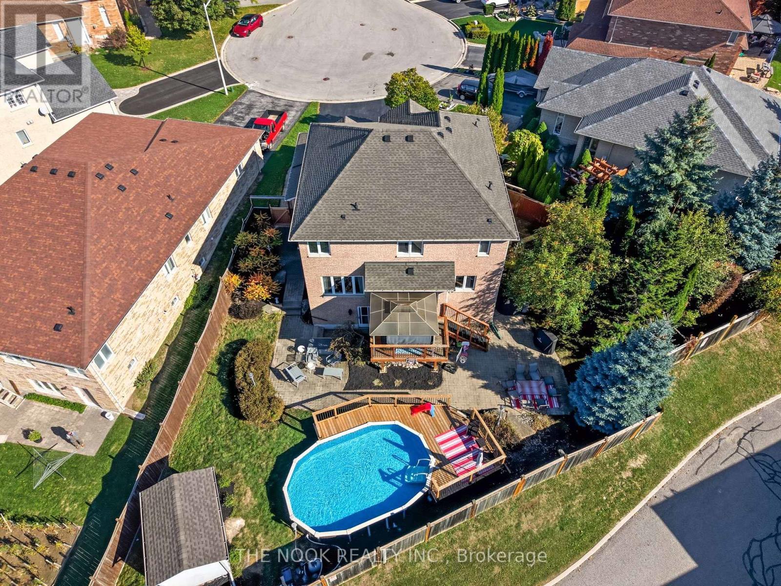 42 Bridle Court, Clarington (Courtice), ON - Outdoor With Above Ground Pool With View