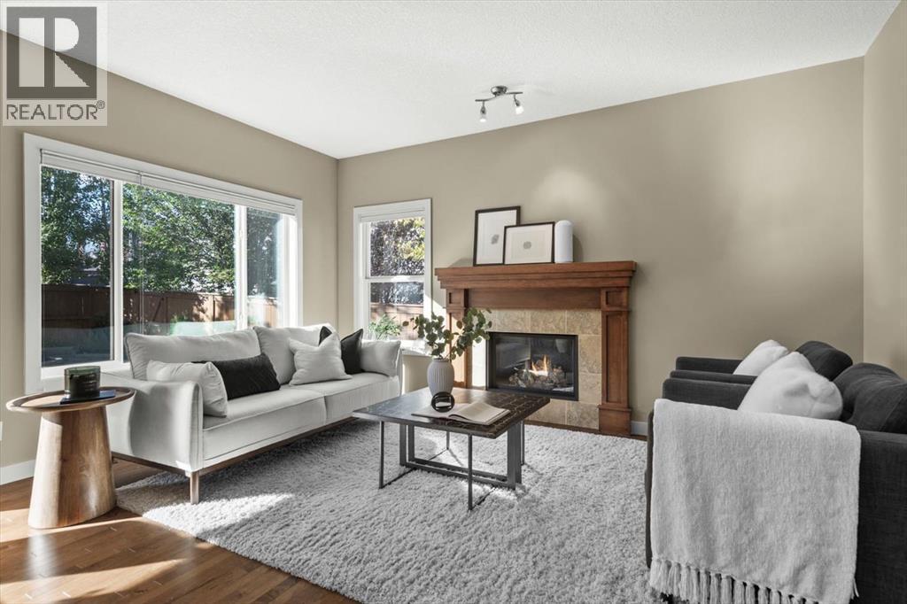 133 Sage Valley Close Nw, Calgary, AB - Indoor Photo Showing Living Room With Fireplace