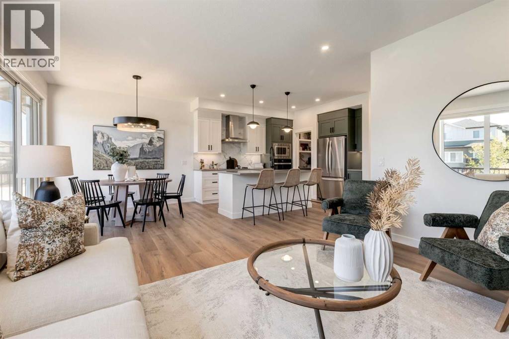 128 Quartz Crescent, Cochrane, AB - Indoor Photo Showing Living Room