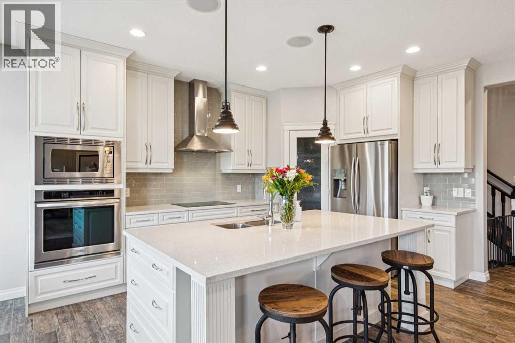 137 Sage Meadows Circle Nw, Calgary, AB - Indoor Photo Showing Kitchen With Double Sink With Upgraded Kitchen
