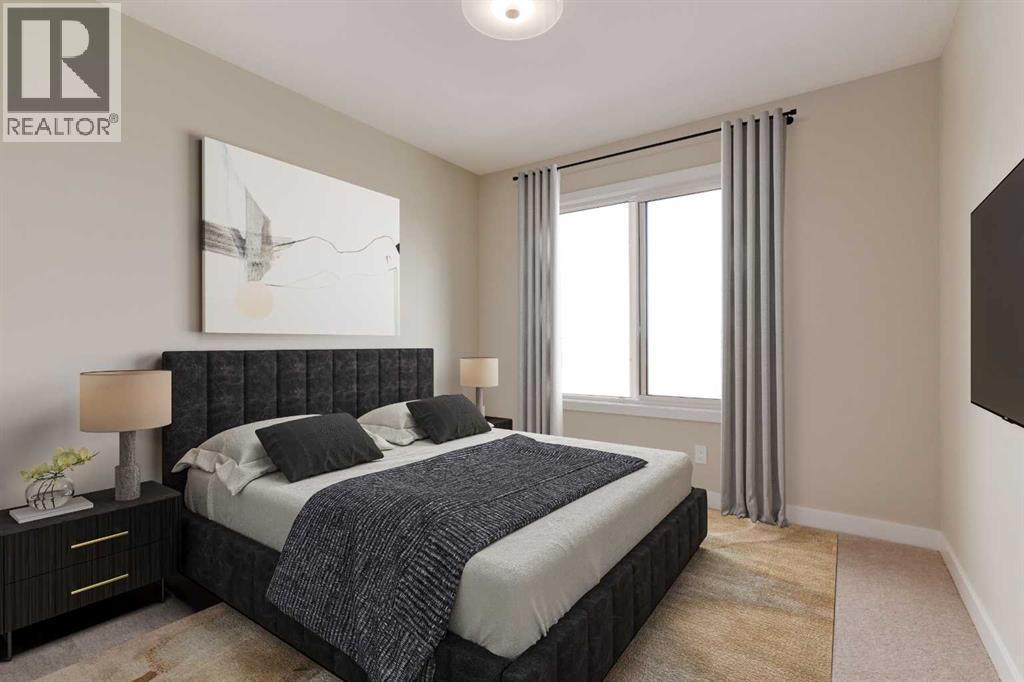 Virtually Staged - 466 River Avenue, Cochrane, AB - Indoor Photo Showing Bedroom