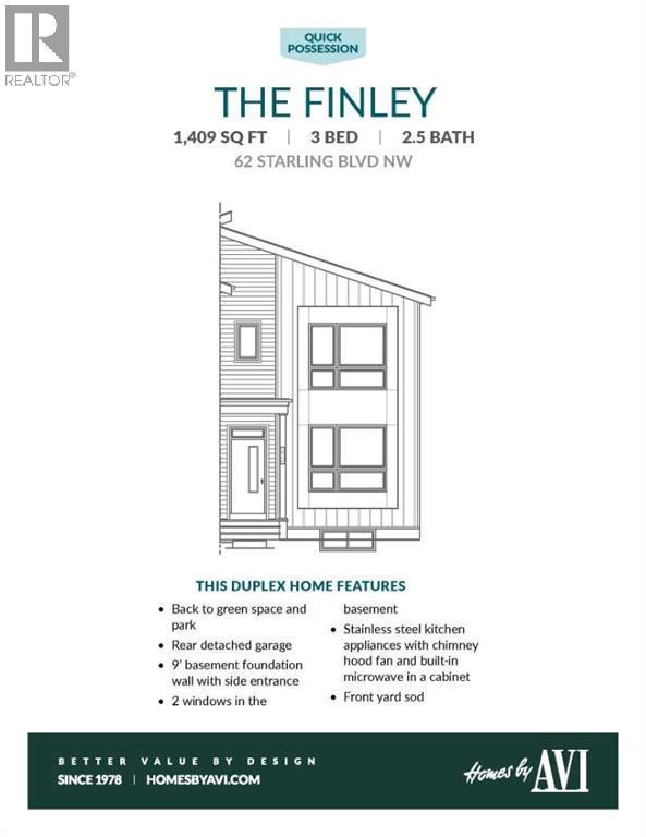 Builder Brochure - Page 1 of 2 - 62 Starling Boulevard Nw, Calgary, AB - Other