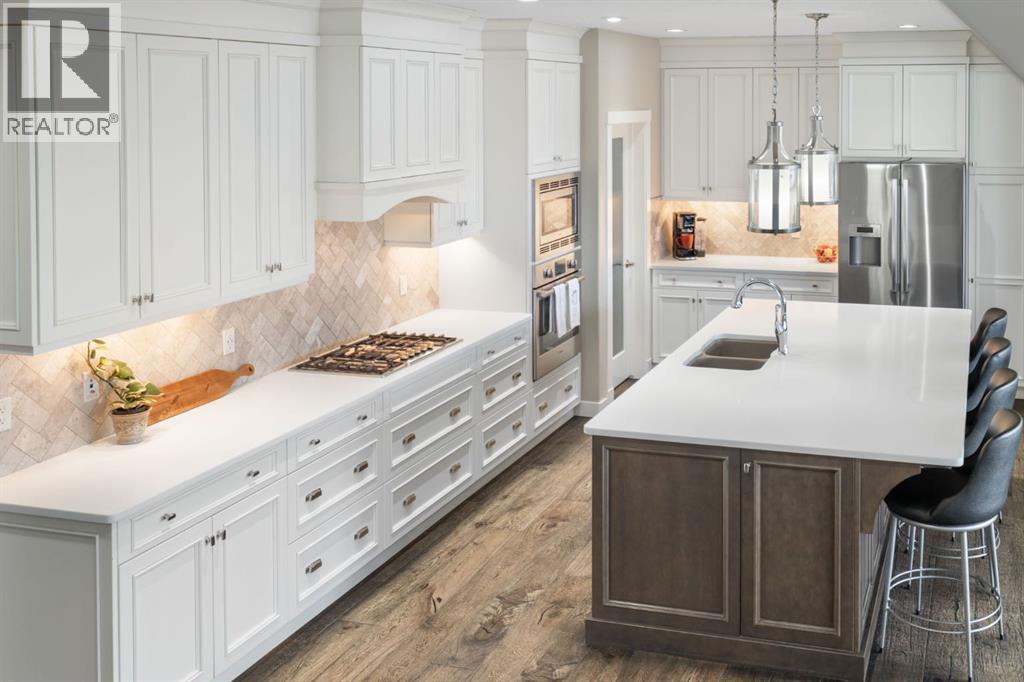 52 Elgin Estates View Se, Calgary, AB - Indoor Photo Showing Kitchen With Stainless Steel Kitchen With Double Sink With Upgraded Kitchen