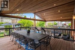 Deck with outdoor dining area -